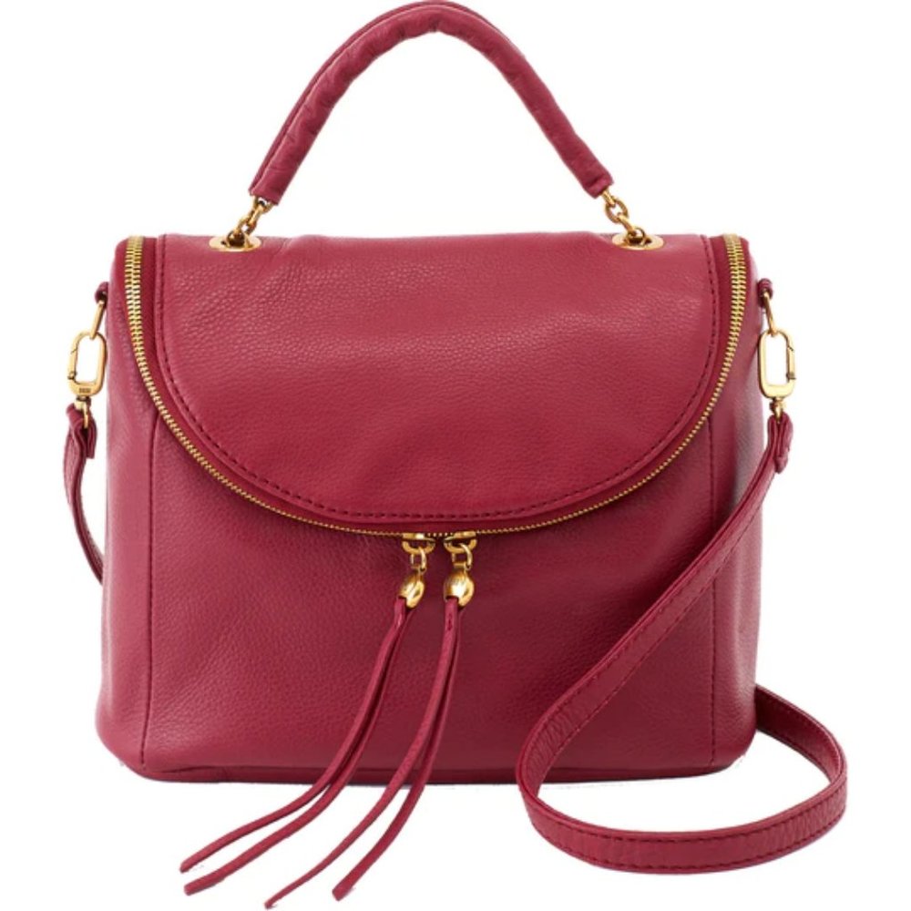 NWT New Hobo Fern Satchel Crossbody Sangria Leather Retired Rare